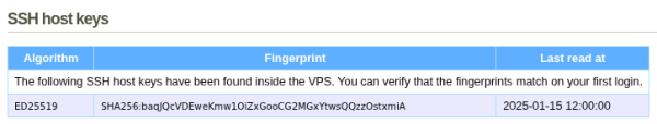 SSH host-key fingerprints in vpsAdmin